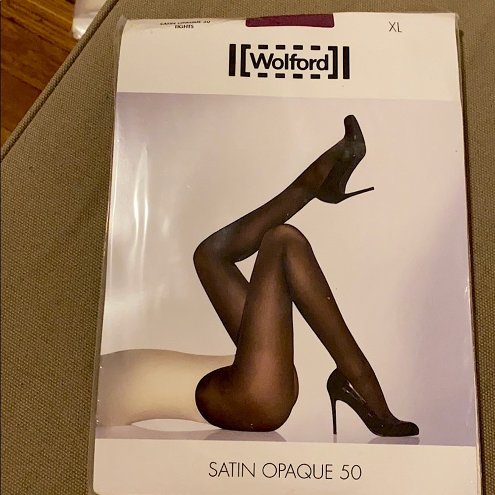 NWT- Wolford satin Opaque tights-💜💗